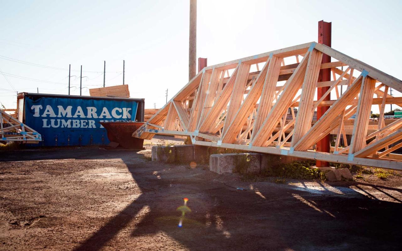 Roof trusses by Tamarack Lumber