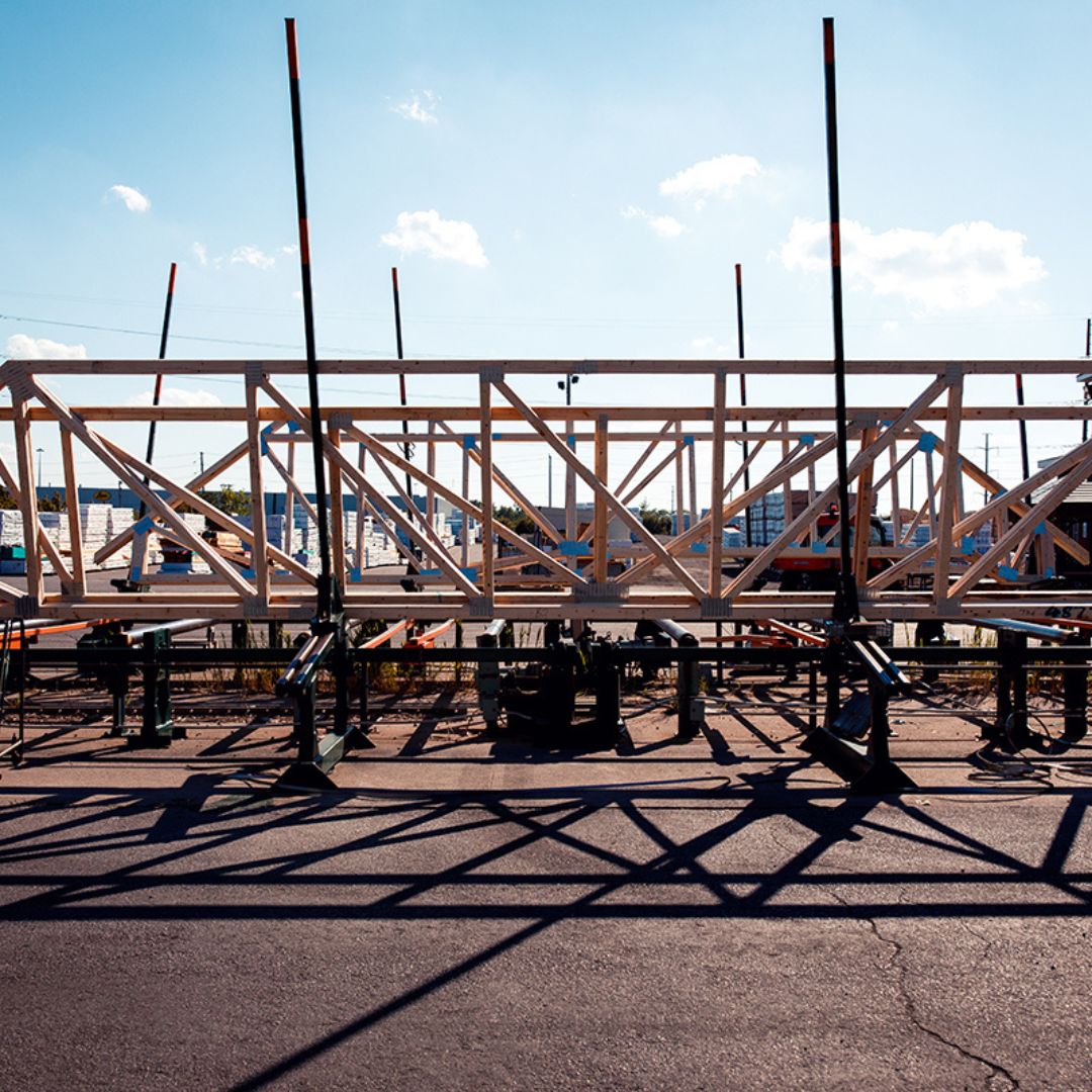 Roof trusses by Tamarack Lumber Inc.